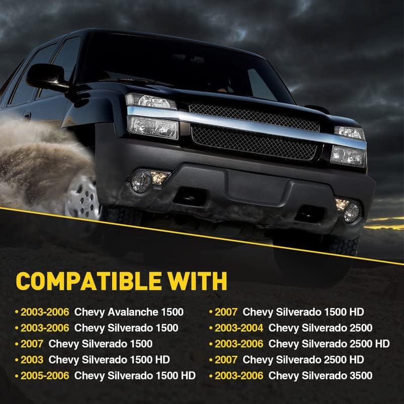 【並行輸入品】KAC ヘッドライトアセンブリ ヘッドライトアセンブリ 交換用 2003 2004 2005 2006 シボレー シルバラード アバランの画像