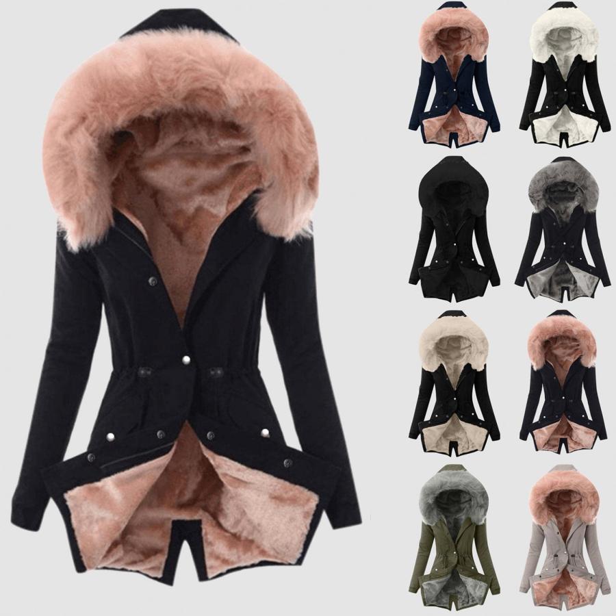 【並行輸入品】Womens Winter Jacket with Fur Hood, Girls Winter Coats, Women'sの画像