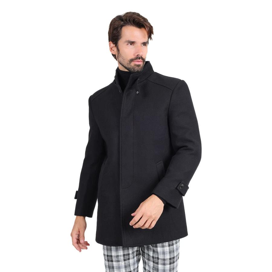 【並行輸入品】Barabas Men's Solid Color Luxury Collared Over Coat Jacket 2JLW0の画像