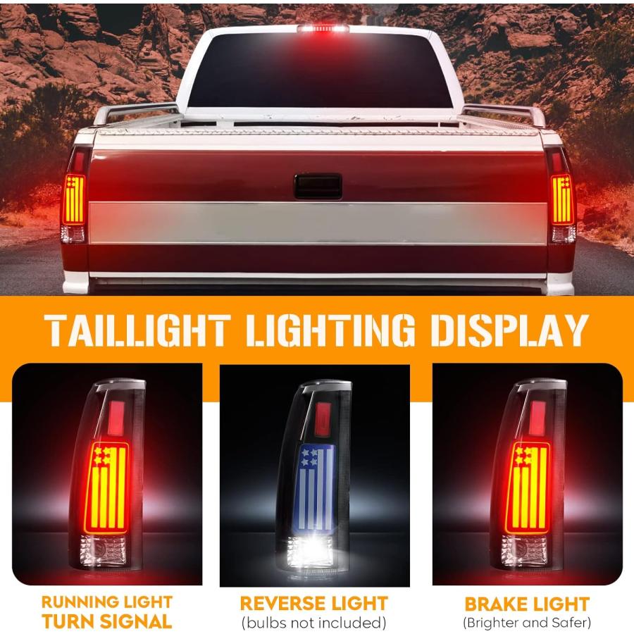 【並行輸入品】Youxmoto LEDハイマウントブレーキライト+テールライトアセンブリ シボレーGMC シルバラードシエラ C/K 1500 250の画像