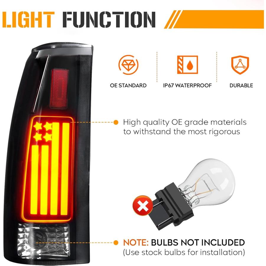 【並行輸入品】Youxmoto LEDハイマウントブレーキライト+テールライトアセンブリ シボレーGMC シルバラードシエラ C/K 1500 250の画像