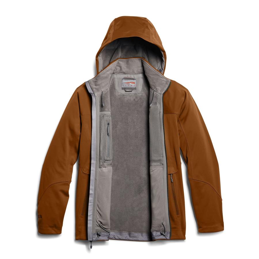 【並行輸入品】SITKA Gear Men's Hunting Windproof Jetstream Jacket, Ochre, Lの画像