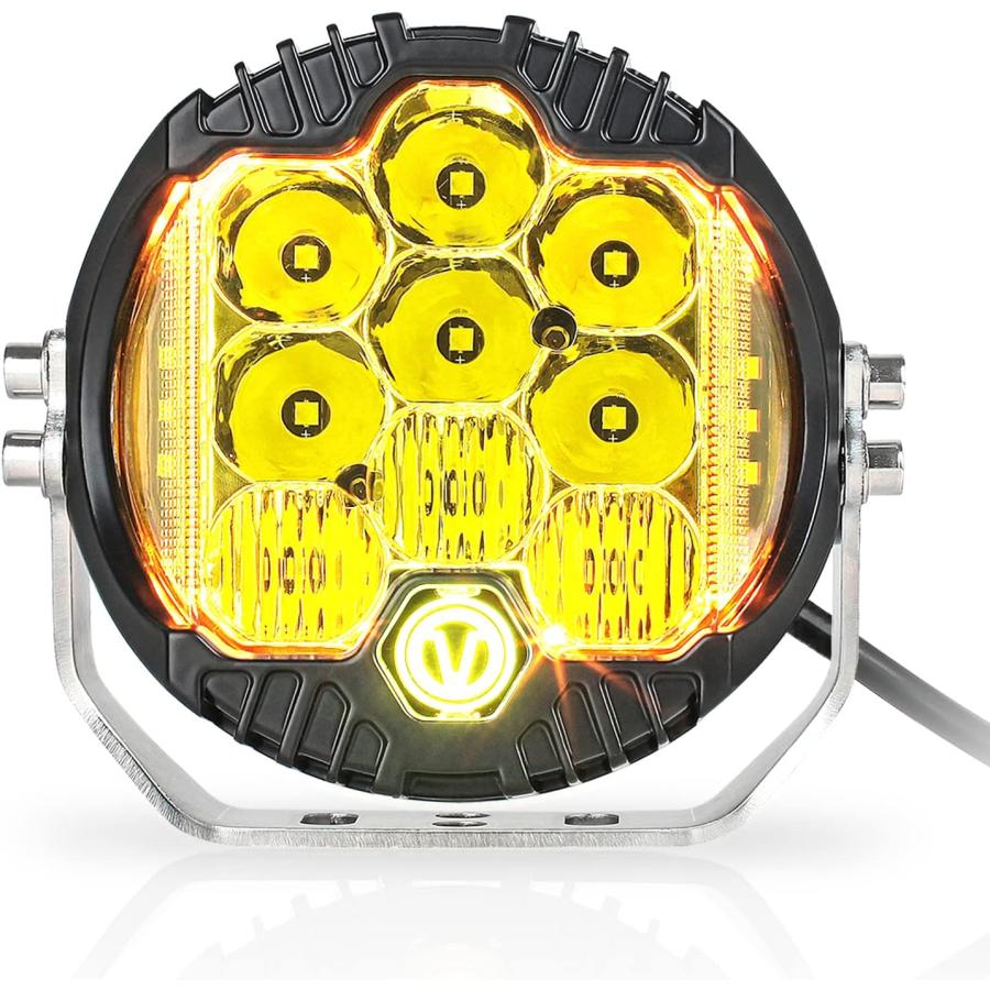 XYY 5インチ 50W アンバーイエロー LED オフロードライト LED XYY 5インチ 50W アンバーイエロー LED オフロードライト LED