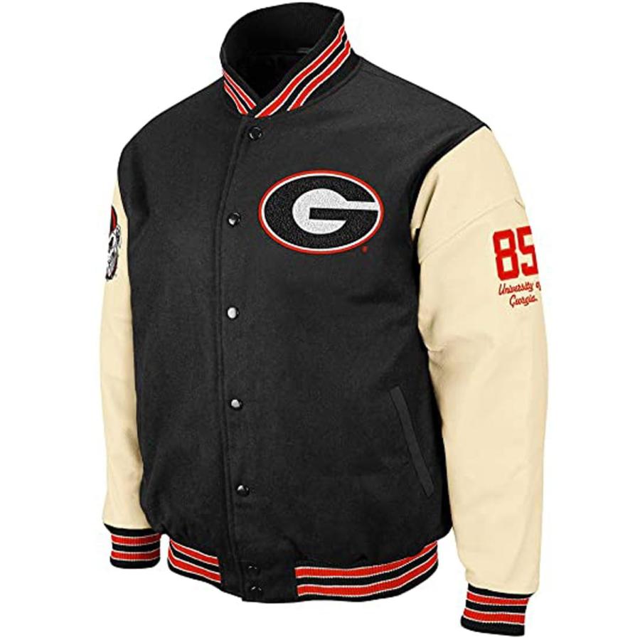 【並行輸入品】The Leather Jackets Georgia Bulldog Varsity Jacket For Men's (asの画像