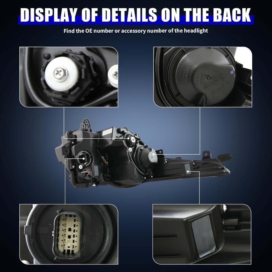 【並行輸入品】Partzer ヘッドライトアセンブリ キャデラック ATS 2013 2014 2015 2016 2017 2018 2019用 ハの画像