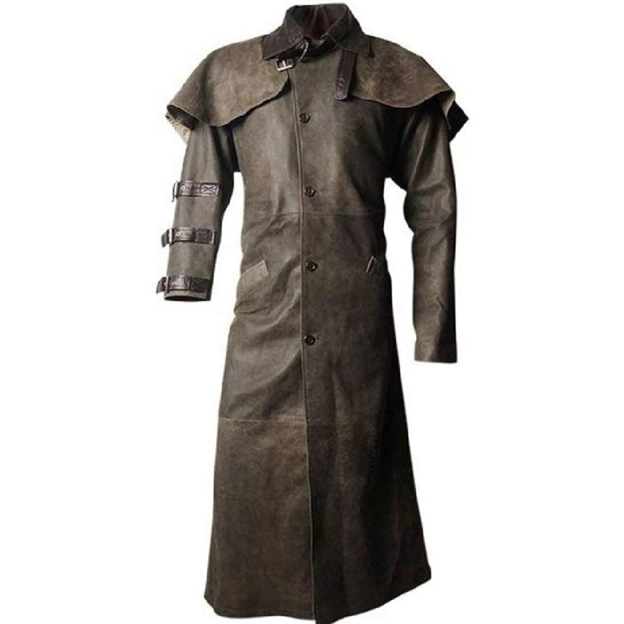 【並行輸入品】Tailor Outfits Men's Leather Duster Trench Distressed Coat  Westの画像