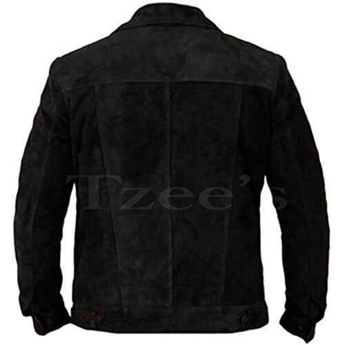 【並行輸入品】Men's Suede Leather Trucker Jacket Suede Leather Trucker Jacketの画像