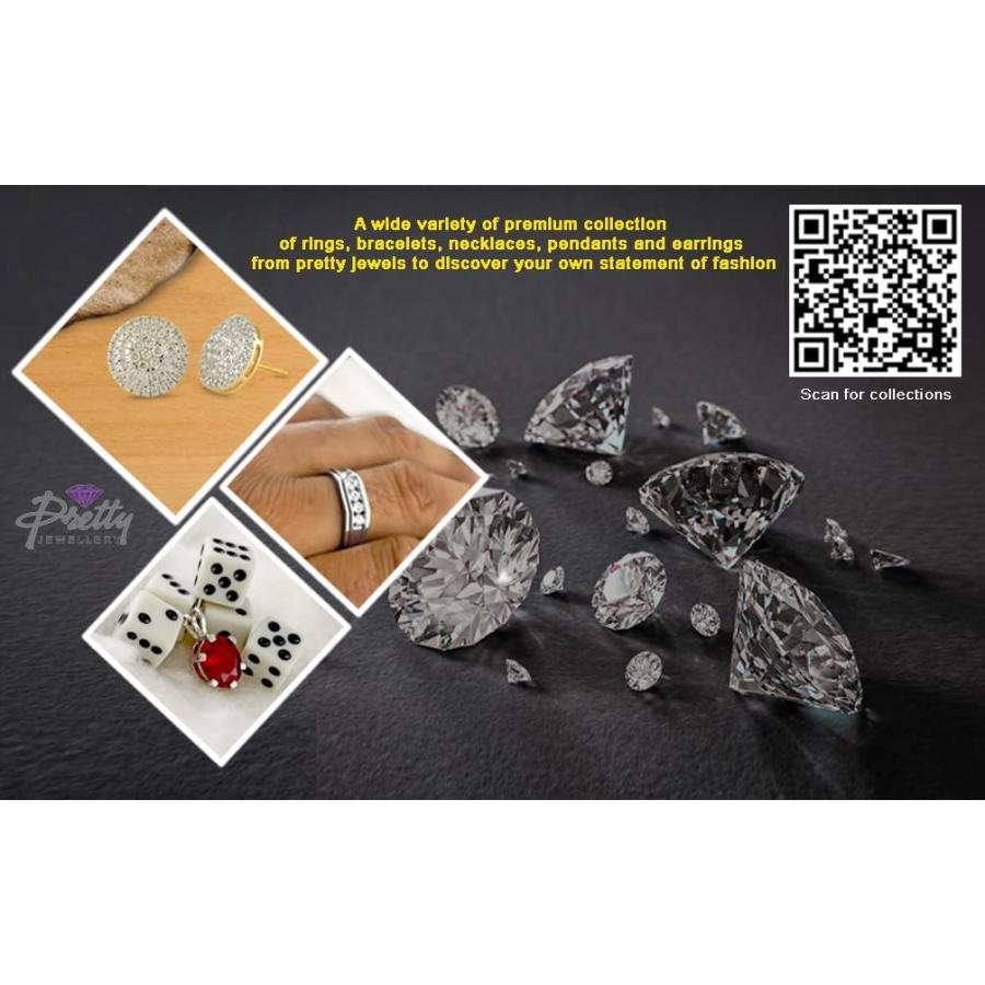 【並行輸入品】Pretty Jewels 5mm Round Cut Lab Created Moissanite Diamond Bezel Setの画像