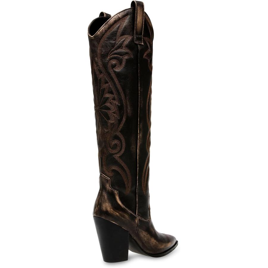 並行輸入品】Steve Madden Women's Lashes Western Boot Brown