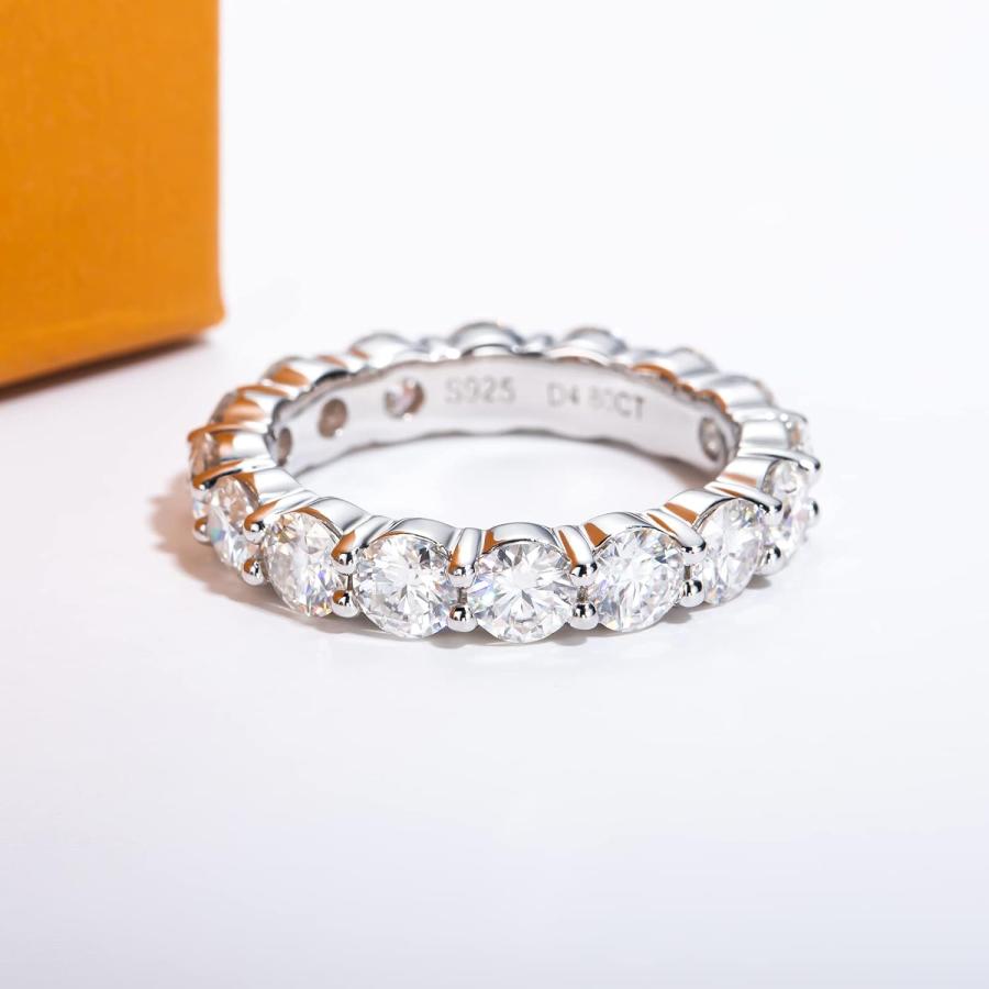 【並行輸入品】Moissanite Wedding Band Eternity Ring 5cttw D Color VVS1 Clarity Rou_1