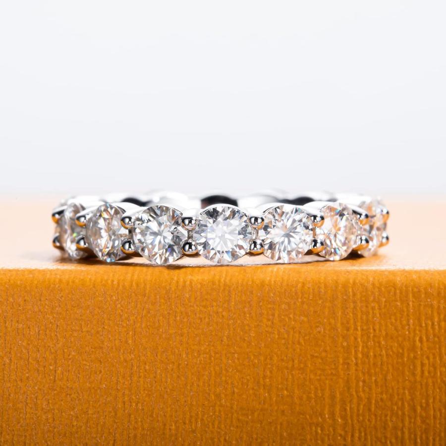 【並行輸入品】Moissanite Wedding Band Eternity Ring 5cttw D Color VVS1 Clarity Rou_4