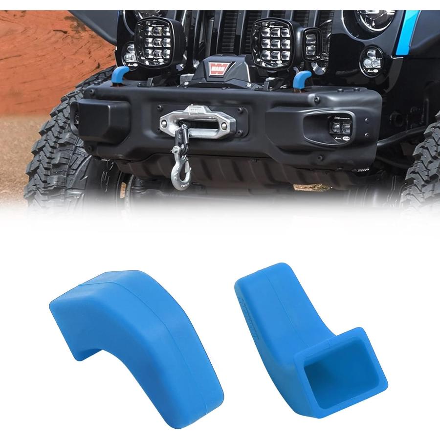 Jeep ラングラー用 フロントバンパー　牽引フック 並行輸入品】DKMGHT ファクトリー バンパー 牽引フックカバー ジープ