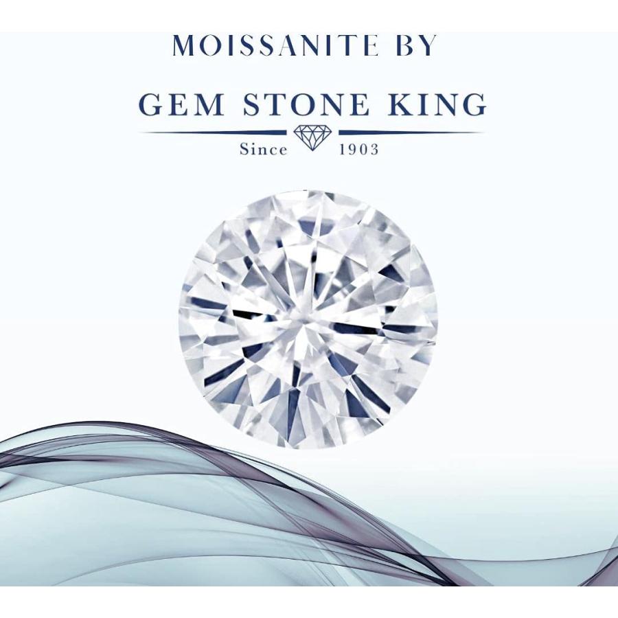 【並行輸入品】[Gem Stone King] 6.09カラット 天然 オニキス 指輪 リング レディース モアサナイト シルバー925 8月 誕生石_3
