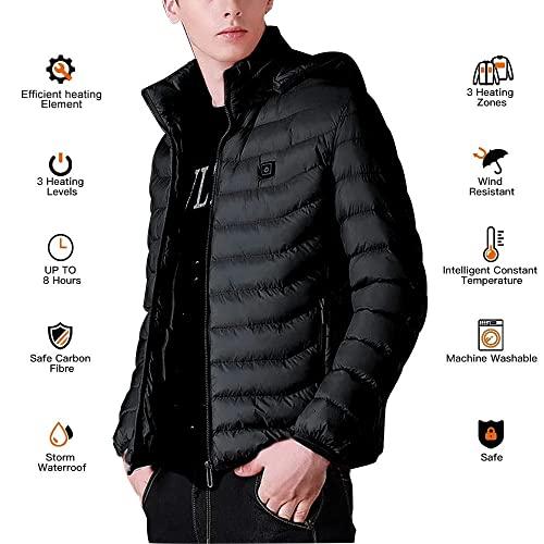 【並行輸入品】BINIAT Men Winter Warm USB Heating Jackets USB Outdoor Electricの画像