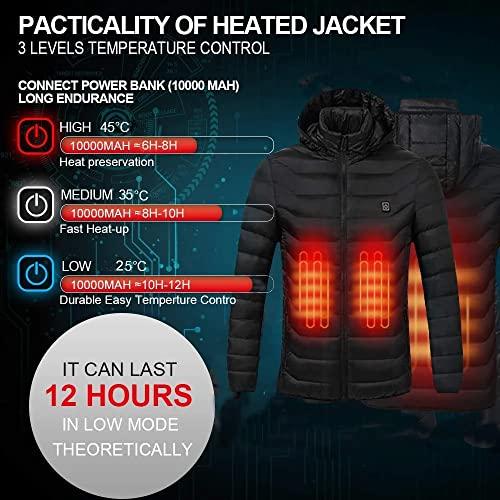 【並行輸入品】BINIAT Men Winter Warm USB Heating Jackets USB Outdoor Electricの画像