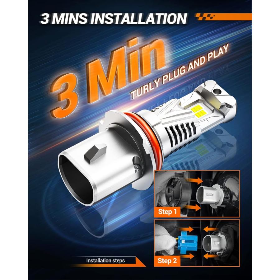 【並行輸入品】SEALIGHT 2023 Upgraded 9004/HB1 Fog Lights  600% Brightness 22000 Luの画像
