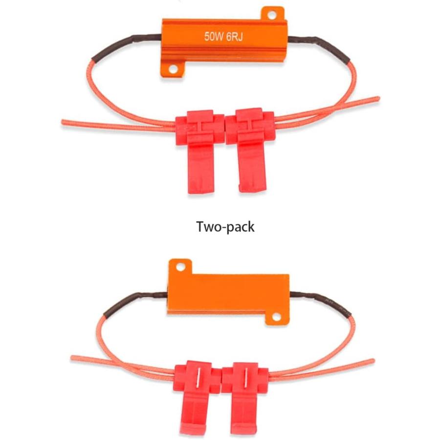 【並行輸入品】2PCS 50W 6ohm Load Resistors LED Load Resistors Automotive Replace