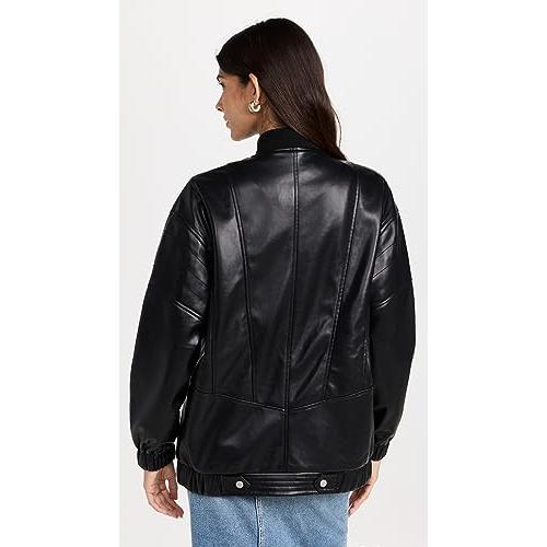 【並行輸入品】Avec Les Filles Women's Bomber Jacket, Black, Sの画像