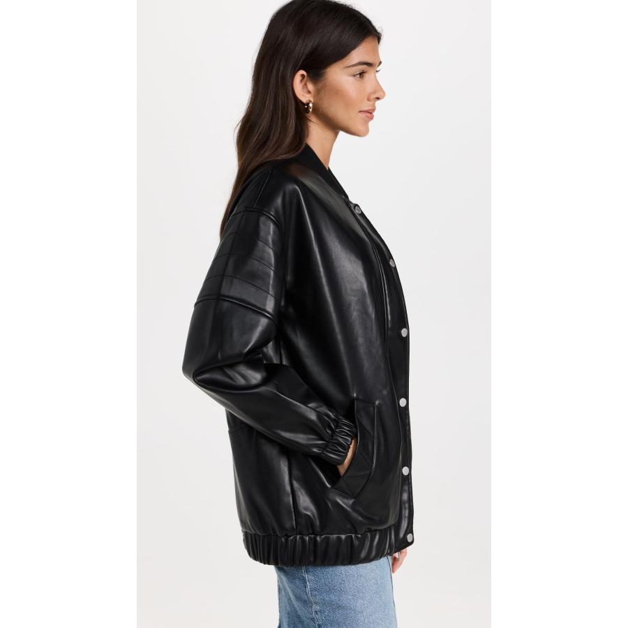 【並行輸入品】Avec Les Filles Women's Bomber Jacket, Black, Sの画像