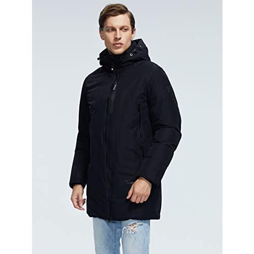 【並行輸入品】AVLUZ Jackets for Men Men's Jackets Men Zipper Up Drawstring Hooの画像