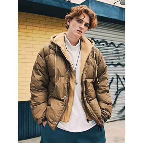 【並行輸入品】AVLUZ Jackets for Men Men's Jackets Men Drop Shoulder Drawstringの画像