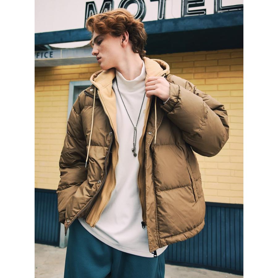 【並行輸入品】AVLUZ Jackets for Men Men's Jackets Men Drop Shoulder Drawstringの画像