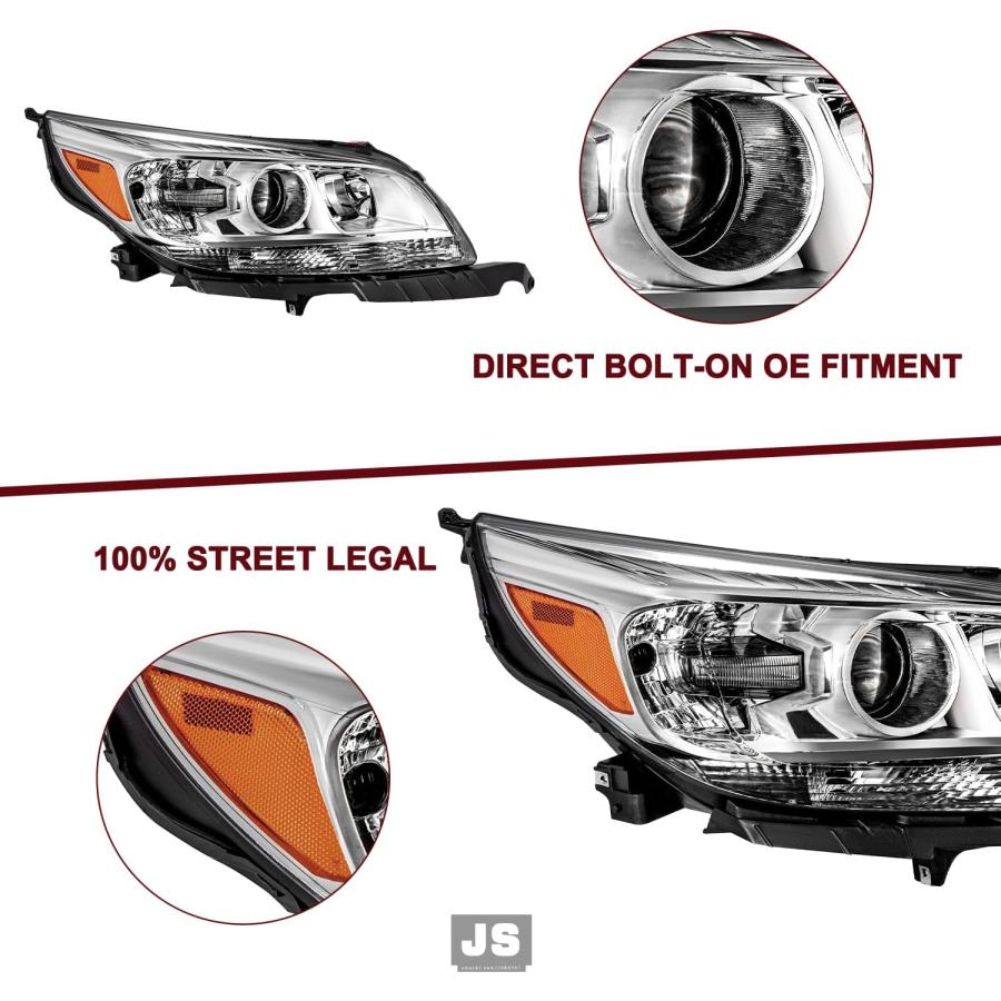 【並行輸入品】JSBOYAT ハロゲンヘッドライトアセンブリ交換用 2013-2015 Chevy Malibu / 2016 Chevy Malib_2