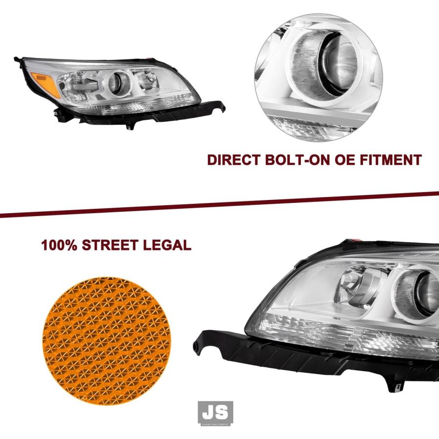 【並行輸入品】JSBOYAT ハロゲンヘッドライトアセンブリ交換用 2013-2015 Chevy Malibu / 2016 Chevy Malib_7