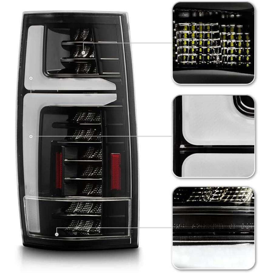 【並行輸入品】KEEKPO - 2007-2013 Chevy Suburban 1500 2500 Tahoe GMC Yukon ブラック フルL_3