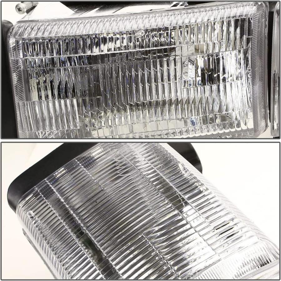 【並行輸入品】ISHARINGAUTOPARTS 4Pc Chrome/Amber Corner Headlights+Signal Lamps foの画像