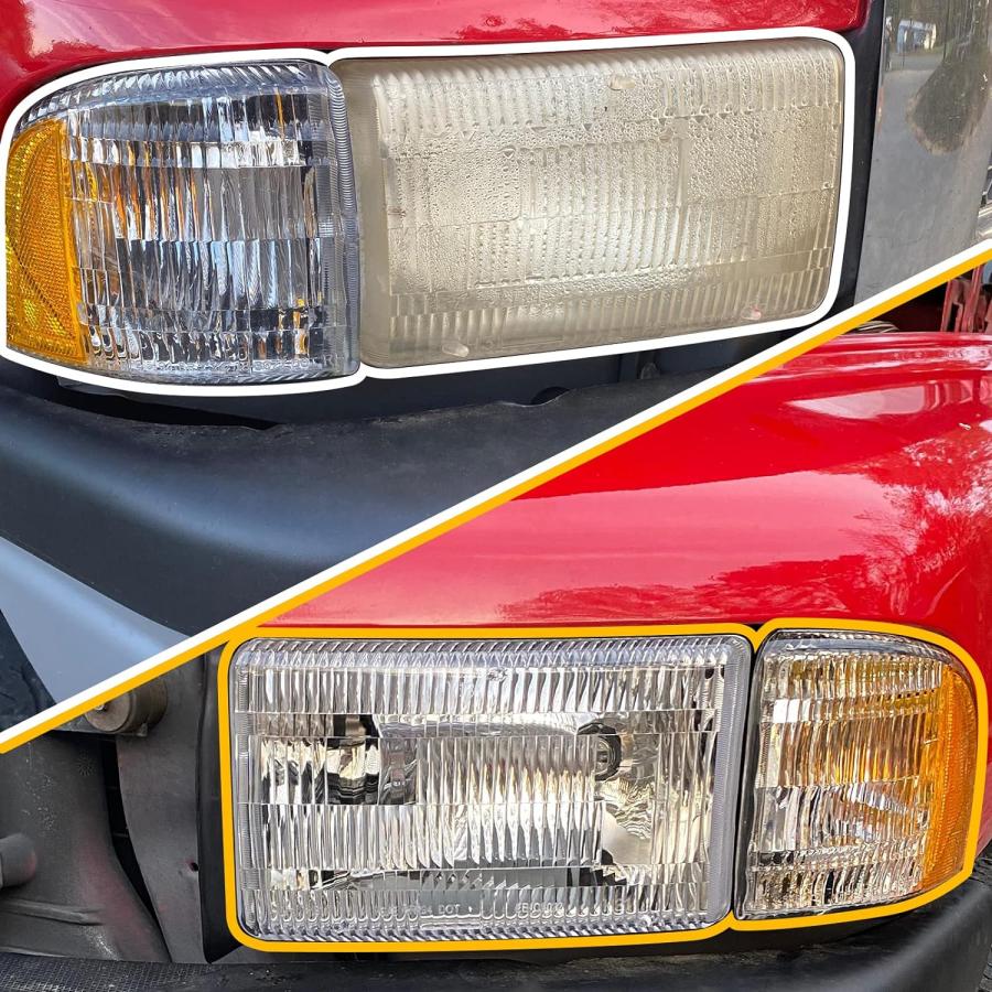 【並行輸入品】ISHARINGAUTOPARTS 4Pc Chrome/Amber Corner Headlights+Signal Lamps foの画像