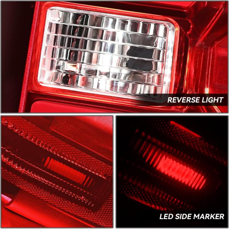 【並行輸入品】DNA MOTORING TL-ZTL-002E-RD LED テールライト ブレーキランプ ペア 15-19 シルバラード 2500の画像