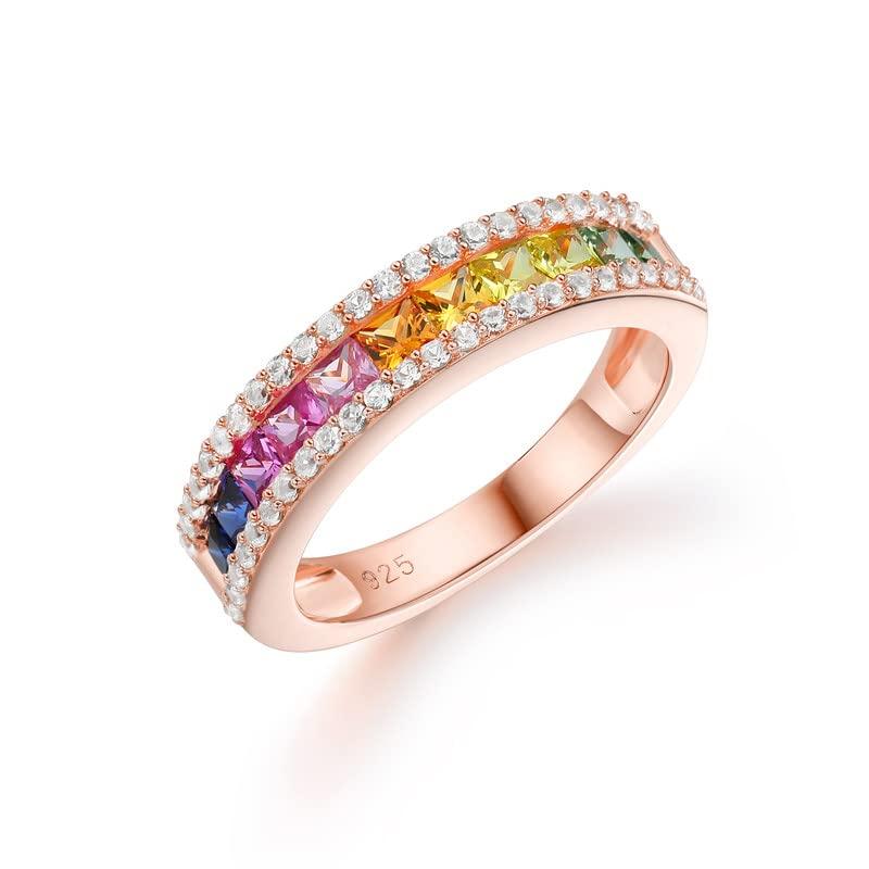 【大幅お値下げ】kaja bijouxマルチカラーレインボーリング 並行輸入品】RANDES レインボーリング 結婚指輪 レディース 18K