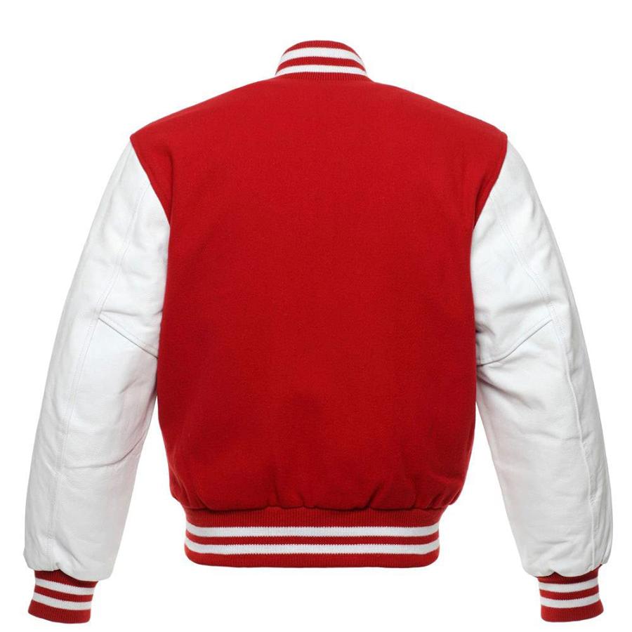 Embroidery Letterman Baseball Varsity Jacket Genuine Leat 【セーフティピン】 並行輸入品