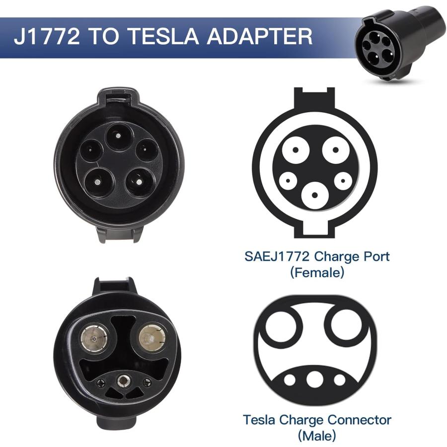 並行輸入品】ROXAAN - J1772 Tesla 充電器アダプター Model 3 Y S X