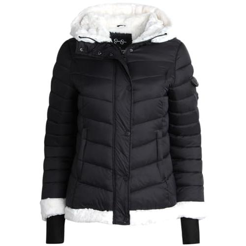 Jessica Simpson Women's Winter Jacket   Sherpa Lined Puffer Park 並行輸入品｜good-face｜02