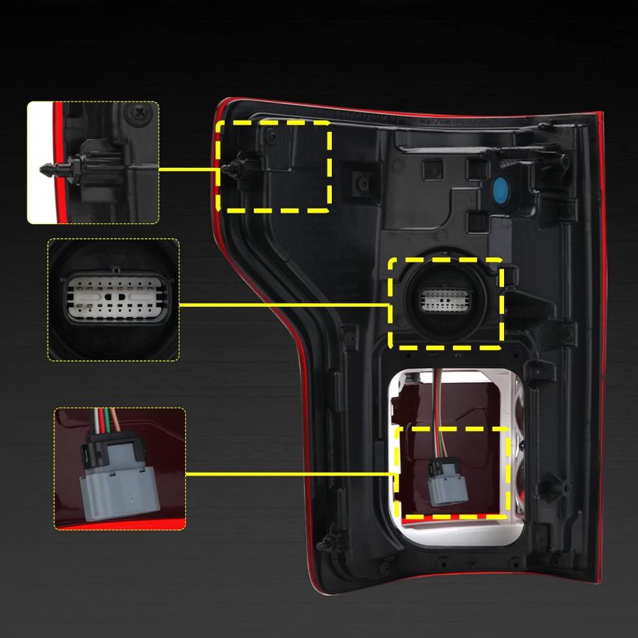 【並行輸入品】MZORANGE LEDテールランプライト 死角付き Ford F150 2018 2019 2020 KL3Z13404B (右助手席の画像