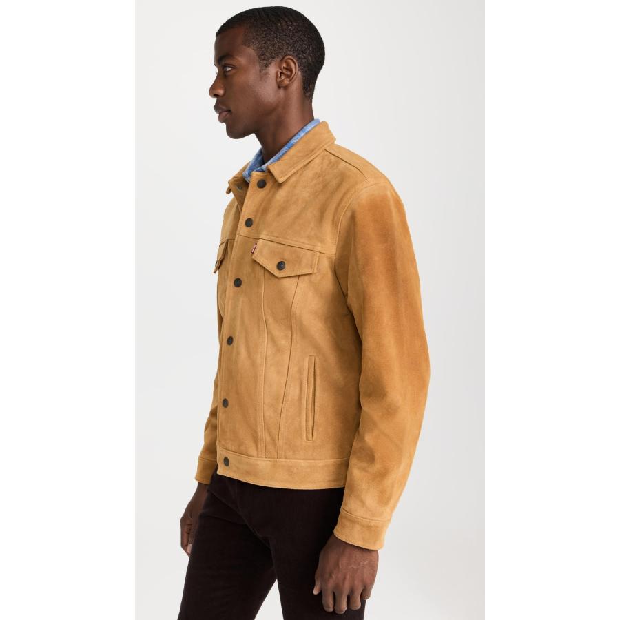 Levi's Men's Highland Suede Trucker Jacket, Highland Suede, Tan, 並行輸入品｜good-face｜10