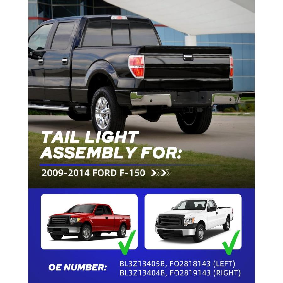 【並行輸入品】AUTOONE F150 テールライトアセンブリ リアランプ 交換用 2009 2010 2011 2012 2013 2014 フォー_2