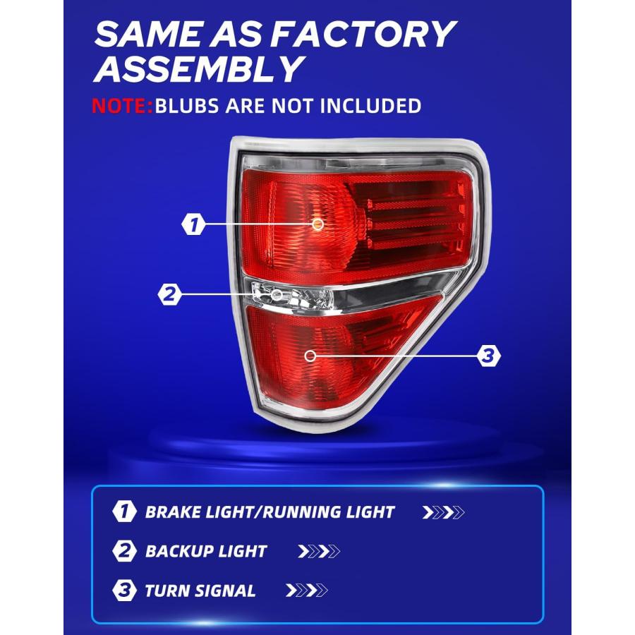 【並行輸入品】AUTOONE F150 テールライトアセンブリ リアランプ 交換用 2009 2010 2011 2012 2013 2014 フォー_3