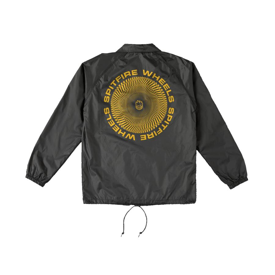 【並行輸入品】Spitfire Wheels Coat Classic Vortex Windbreaker Black/Yellow Sizの画像