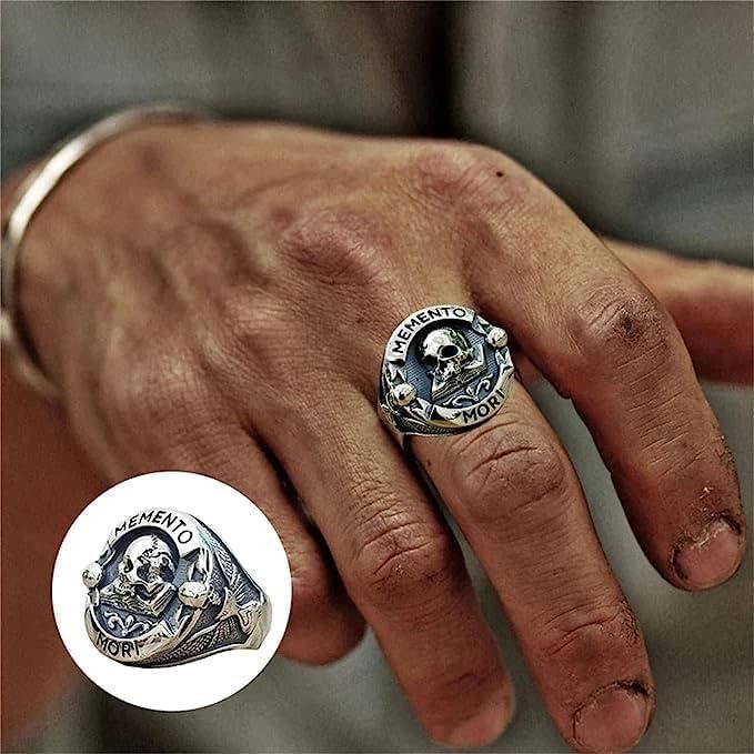 並行輸入品】Goohopsun Memento Mori Skull メンズ バイカーリング