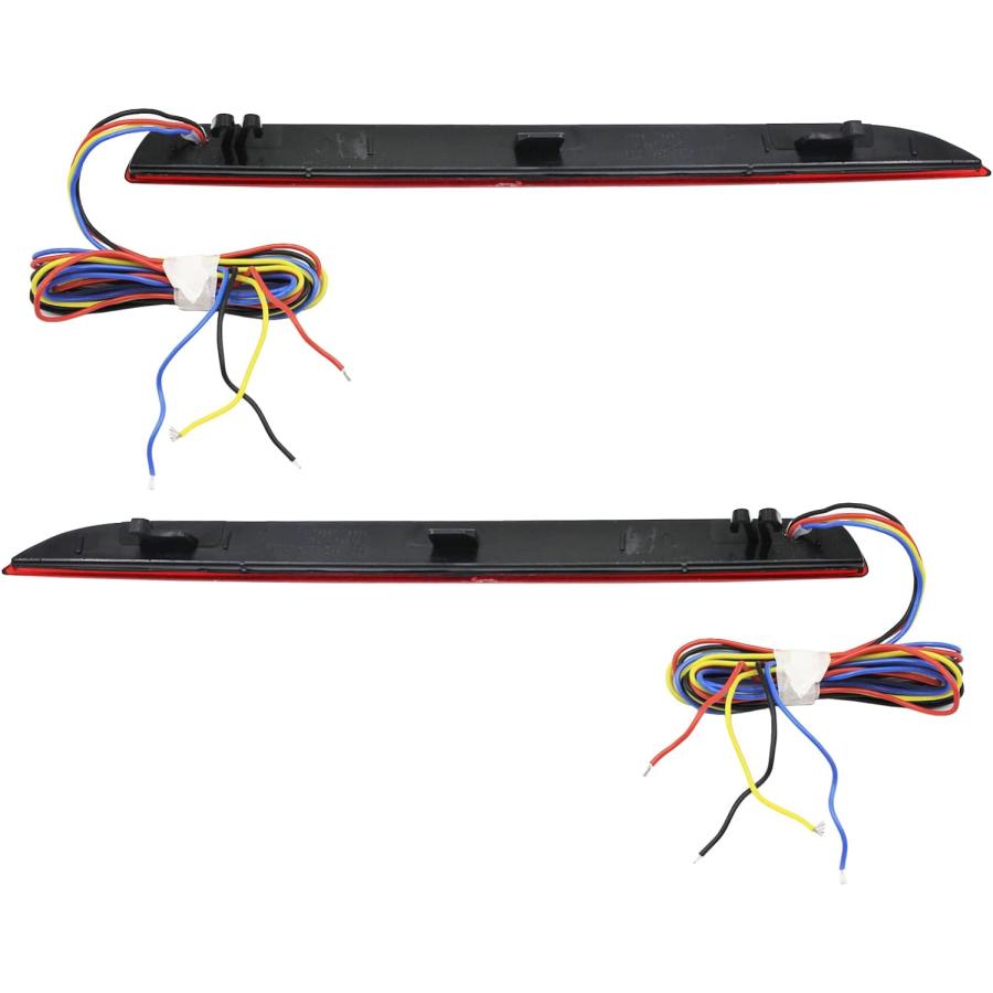 並行輸入品】レッドレンズバンパーリフレクターライト LED 2個 2016