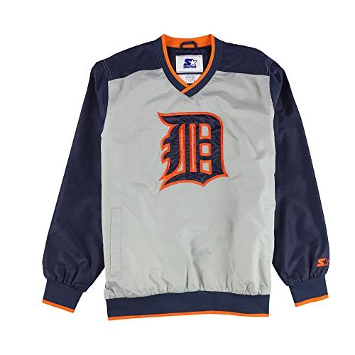 【並行輸入品】Starter Mens Varsity Jacket, Grey, Largeの画像