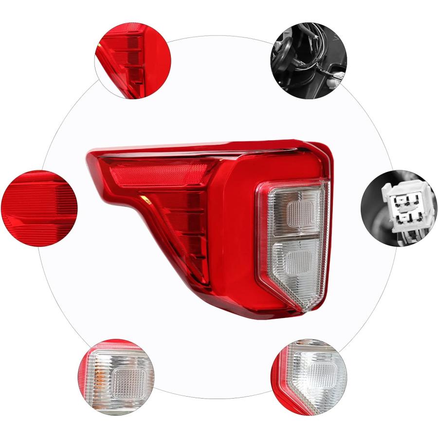 LOYALHEARTDY For 2020 2021 2022Ford Explorer Halogen+LED Tail Lights