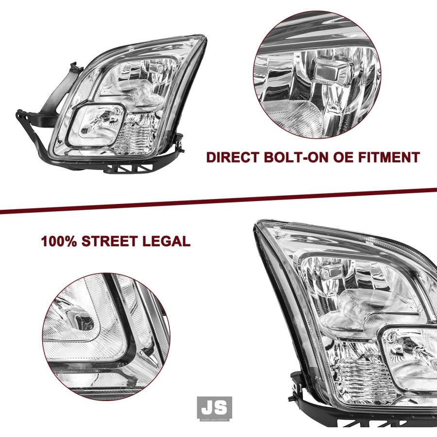 【並行輸入品】JSBOYAT ヘッドライトアセンブリ 電球付き 2006-2009 フォード フュージョン ヘッドランプ 交換用 助手席\u0026運転席側 (の画像