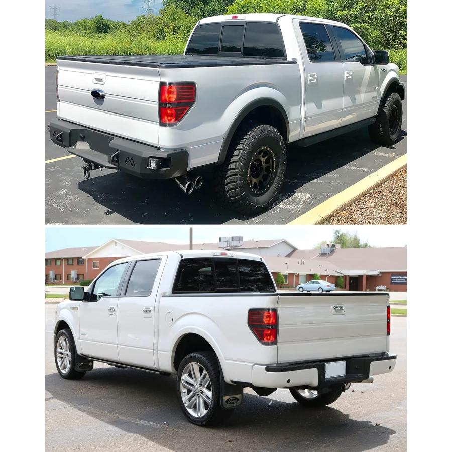 【並行輸入品】DEXSO テールライトアセンブリ 09-14 フォード F-150用 ブラック トリムスタイル ブレーキランプセット (運転席\u0026助手席の画像