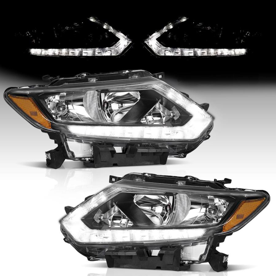 【並行輸入品】WEELMOTO ハロゲン 2014 2015 2016 日産ローグヘッドライトアセンブリ交換用 14 15 16 Rogue 4ドア_2