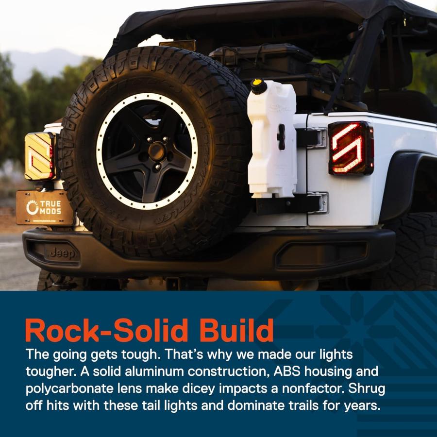 【並行輸入品】TRUE MODS LEDテールライト 2007-2018 ジープラングラーJK JKU スポーツ/サハラ/ルビコンアンリミテッドテールの画像
