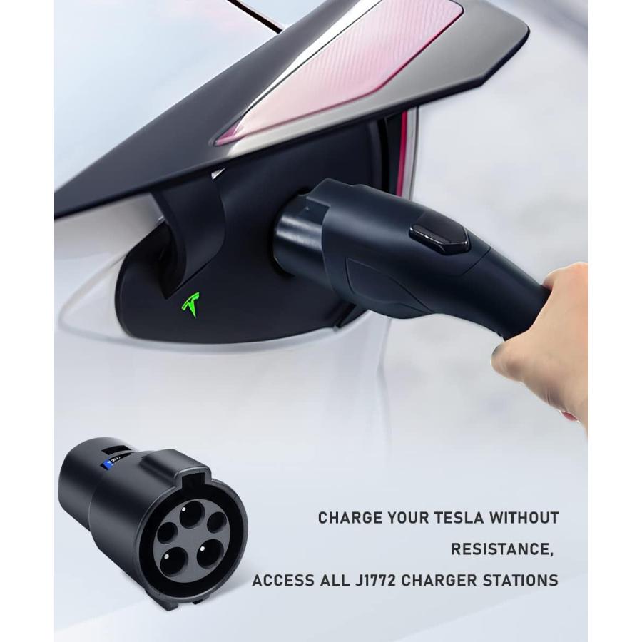 【並行輸入品】J1772 to Tesla Charger Adapter Ideal Tesla Accessories 80AMP /250V /_4